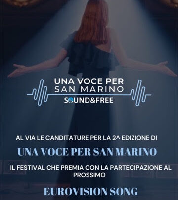Dal 28 ottobre la prima fase di casting per la 2^ edizione di “Una Voce Per San Marino” che premia con la partecipazione all’Eurovision Song Contest