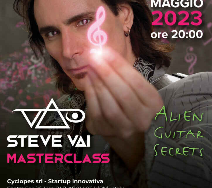STEVE VAI in esclusiva per il sud Italia – Benevento 20 maggio: Alien Guitar Secrets: la masterclass di Steve Vai a Apollosa 