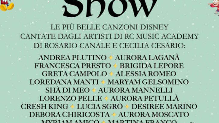 RC Music Academy: sabato 27 maggio al Teatro Metropolitano di Reggio Calabria lo spettacolo “Disney Show”