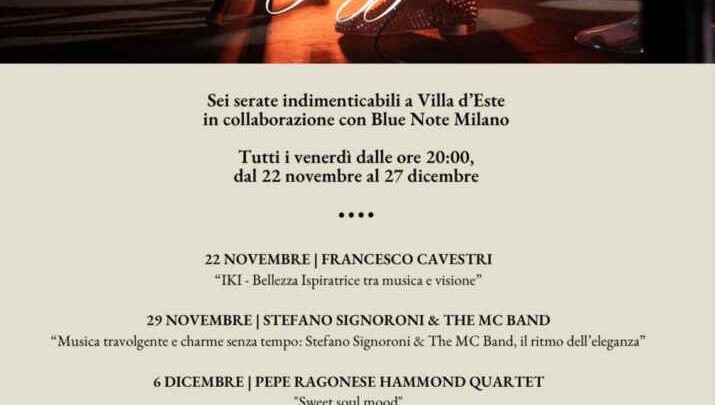 Francesco Cavestri: venerdì 22 novembre live a Villa d’Este a Cernobbio per Blue Note Off